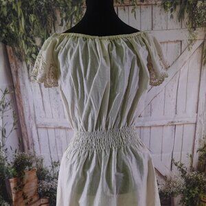 Boho Style Ruffle Dress with Embroidery